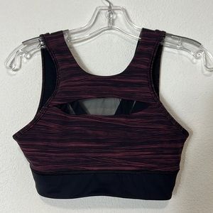 Lululemon Run The Day Bra in Low Tide Blush Black Berry Size 4